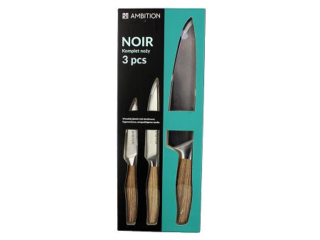 Komplet noży Noir (3 el.) - Ambition 1D.NO.80396