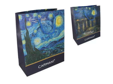 Torba prezentowa 25x20x10 cm Carmani - V. Van Gogh Gwiaździsta noc 33.033-1801