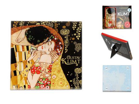 Szklana podkładka 10,5x10,5 cm Carmani - Gustav Klimt The Kiss 195-0002