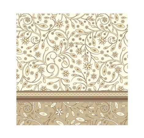 Serwetki 33 x 33 cm (20szt) Polmak - Daisy ornamenty beżowe 55.SD-OG-003202 Serwetki 33 x 33 cm (20szt) Polmak - Daisy ornamenty beżowe 55.SD-OG-003202