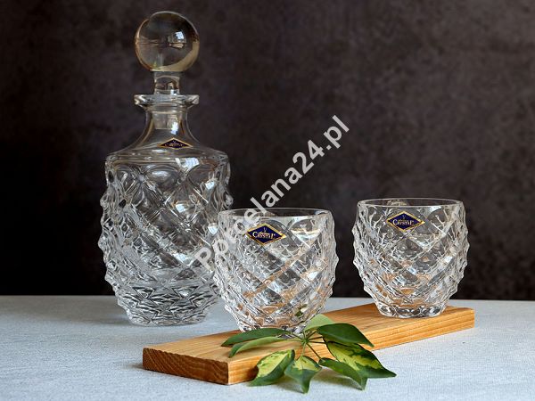 Kpl. szklanek do whisky 340ml (6 szt.) + karafka 750ml (1 szt.) Bohemia - MORRIS 522970 Kpl. szklanek do whisky 340ml (6 szt.) + karafka 750ml (1 szt.) Bohemia - MORRIS 522970