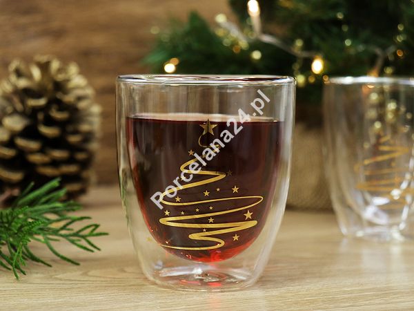 Szklanka termiczna z podwójną ścianką 320 ml Vialli Design - Amo X-mass 9781 Szklanka termiczna z podwójną ścianką 320 ml Vialli Design - Amo X-mass 9781