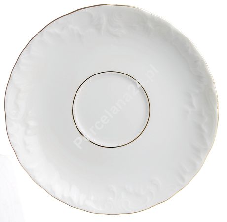 Spodek 12,5 cm Ćmielów - Rococo 3604 ZŁOTA LINIA Spodek 12,5 cm Ćmielów - Rococo 3604 ZŁOTA LINIA