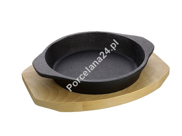 Patelnia żeliwna 14 cm z deską Tognana - Fusion Taste 1T.FT.P14 Patelnia żeliwna 14 cm z deską Tognana - Fusion Taste 1T.FT.P14