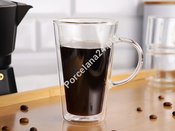 Szklanka termiczna do latte z podwójną ścianką 320 ml Vialli Design - Amo 3024 Szklanka termiczna do latte z podwójną ścianką 320 ml Vialli Design - Amo 3024