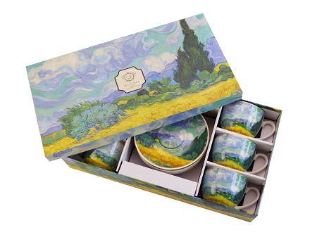 Kpl. 6 filiżanek ze spodkiem 250 ml Duo - Vincent van Gogh, Pole pszenicy 15.WHE.K6FS