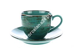 Filiżanka ze spodkiem 0,3 L / 16 cm Bogucice - Alumina Nostalgia Emerald 992