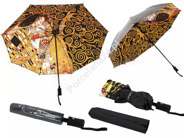 Parasol automatyczny 100 cm Carmani - G. Klimt - Drzewo Życia i  Pocałunek 33.021-7306A Parasol automatyczny 100 cm Carmani - G. Klimt - Drzewo Życia i  Pocałunek 33.021-7306A