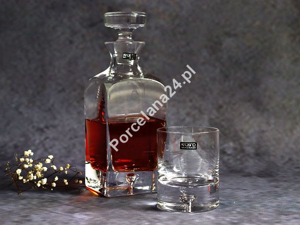 Kpl. szklanek do whisky 0,25 L (6szt.) + karafka 0,75L (1szt.) Krosno - Legend 44.KPL.1534 Kpl. szklanek do whisky 0,25 L (6szt.) + karafka 0,75L (1szt.) Krosno - Legend 44.KPL.1534