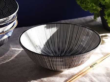 Miska do ramenu 21 cm/1 L Tokyo Design Studio - Nippon Black Lines 16053