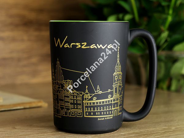 Kubek 0,42 L Omel - Warszawa Czarny/Zielony 31.KMWA-Z Kubek 0,42 L Omel - Warszawa Czarny/Zielony 31.KMWA-Z