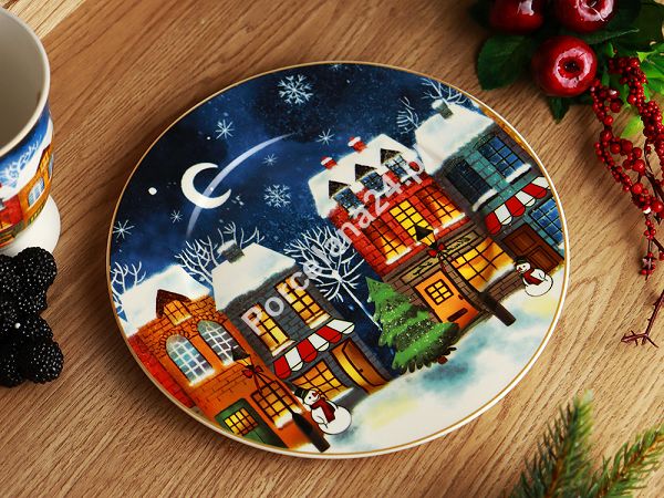 Komplet 2 talerzy deserowych 19 cm Duo - Christmas city 15.CHCI.K2TD Komplet 2 talerzy deserowych 19 cm Duo - Christmas city 15.CHCI.K2TD